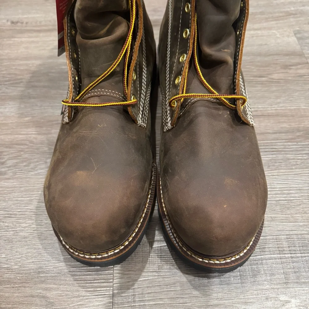 Thorogood 8” American Heritage Plain Toe Nano Toe Leather Lace Up Boots